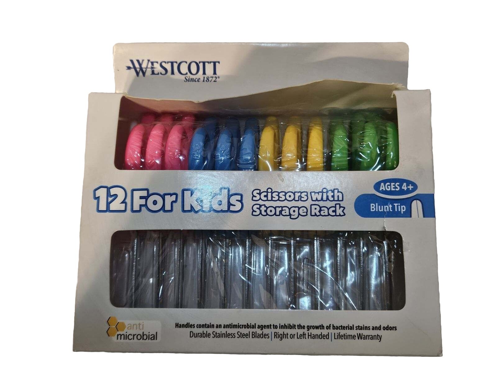 5-Inch Pointed Safety Scissors for Kids - 12-Pack - Easy to Use (13141)-image