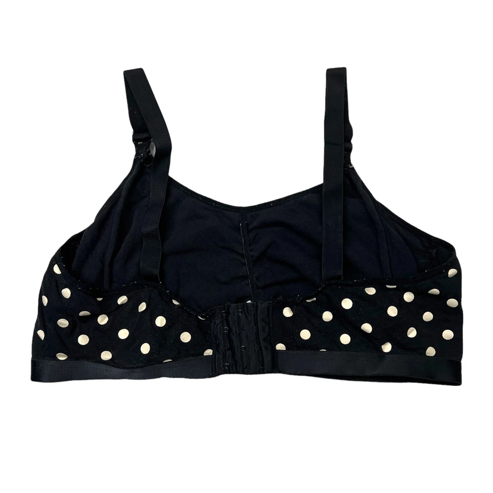 Sujetador de enfermería Bestform con medio cabestrillo bralette negro blanco lunares para mujer 2X Foto 3 de 4
