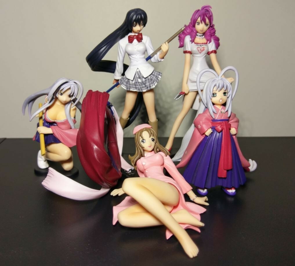 Tenjho Tenge Set of 5 PVC Mini Figurines by K&M Kaiyodo Gashapon