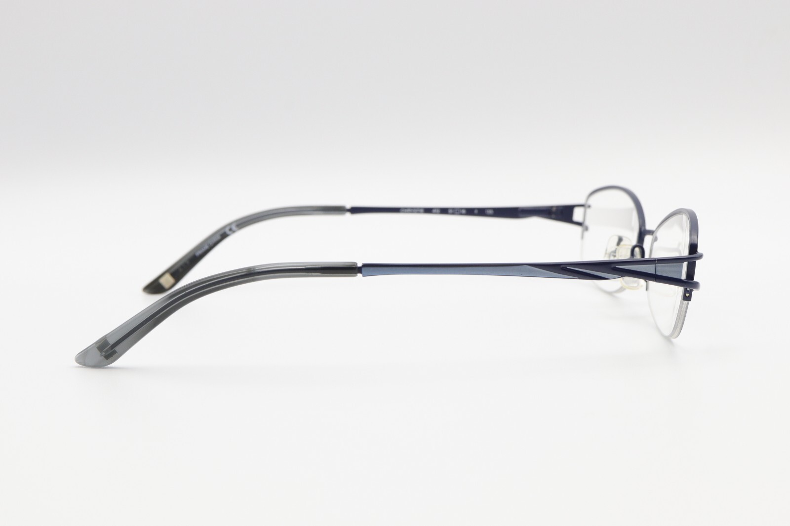 MARCHON NYC CHRYSTIE 412 Blue 51-16-135 Half Rimless Frames Flex Hinges L613