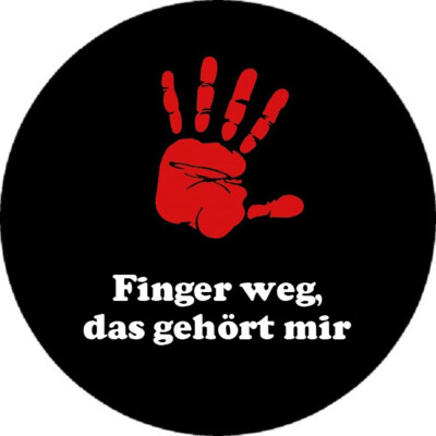 12 / 24 Aufkleber Etikett - Glänzend - 40mm + 60mm - Finger weg, das gehört mir