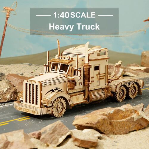 ROKR Car Model Mechanical Wooden 3D Puzzle Self Assembly Kit Boys Teens Toy Gift - Picture 29 of 71