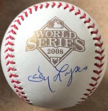 Davey Lopes Autographed 2008 World Series Baseball