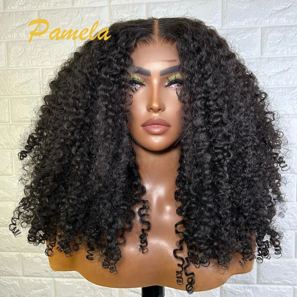 Curly Bob Glueless HD Lace Front Wig Human Hair Preplucked Natural Look