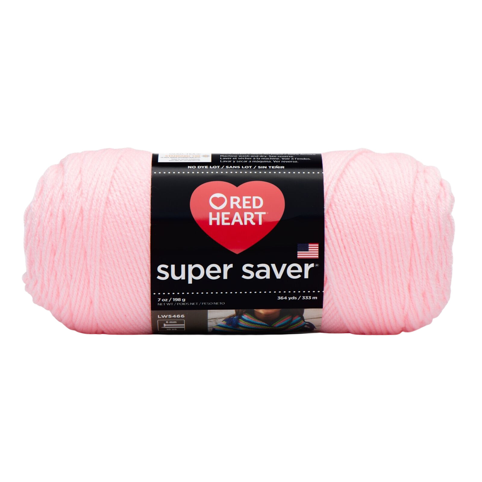 Red Heart Super Saver Baby Pink #0724 Worsted Acrylic 7oz No Dye
