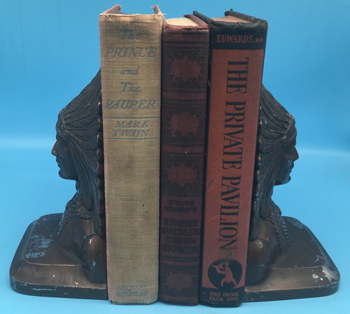 Jennings Brothers Indian War JB 2061 Bronze Metal Art Statue Bookends Antique - Picture 7 of 11