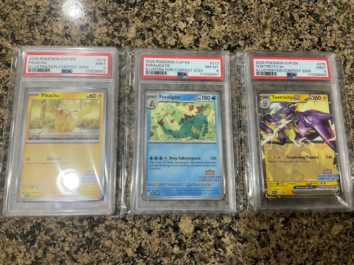 SET! 2025 POKEMON SVP EN PROMO ILLUSTRATION CONTEST 2024 PIKACHU PSA