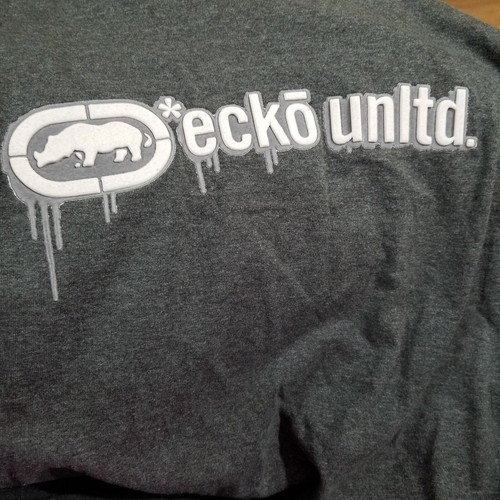 ecko unltd Complex Original Classic T Shirt Gray Long Sleeve Medium Made In USA - Picture 24 of 24