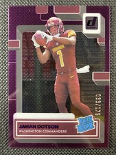 2022 Panini Clearly Donruss Jahan Dotson Purple Rated Rookie /175 #60 Washington