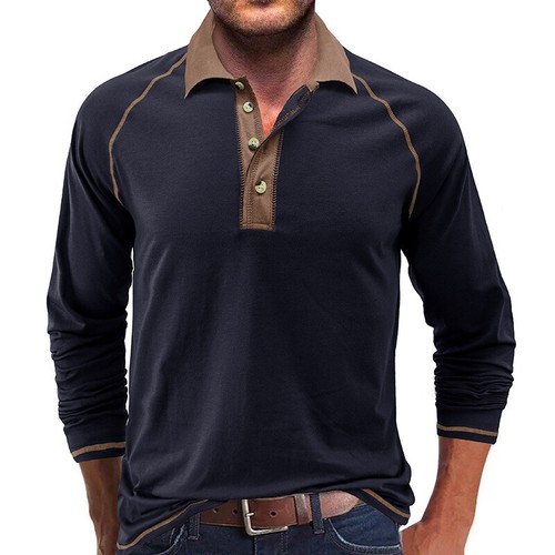 Mens Colorblock Polo Shirt Men Casual Short Sleeve Sport Golf T Shirts Tops UK - Picture 5 of 59