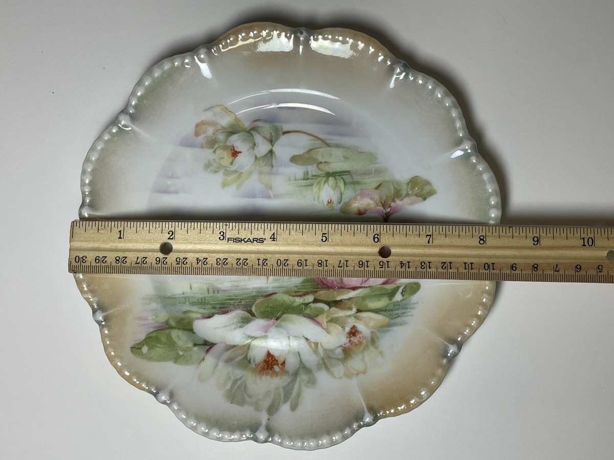 Vintage Tiefenfurt Porzellan Silesian Plate Lilypads Made in