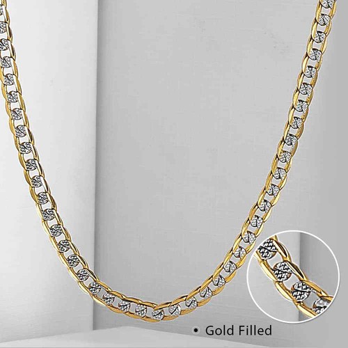 Collare De Cadena Para Hombre Mujer Color De Oro Moda Lujo Eslabones Cubanos Joya - Foto 2 di 6