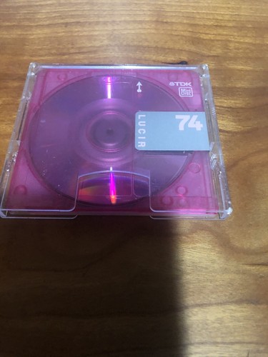 TDK Lucir . 74 minute MiniDiscs Pink With slipcase - Picture 3 of 3