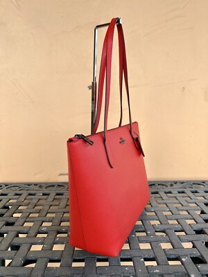 COACH 4454 XGRAIN TOP ZIP LEATHER TOTE SHOULDER BAG MIAMI RED | eBay