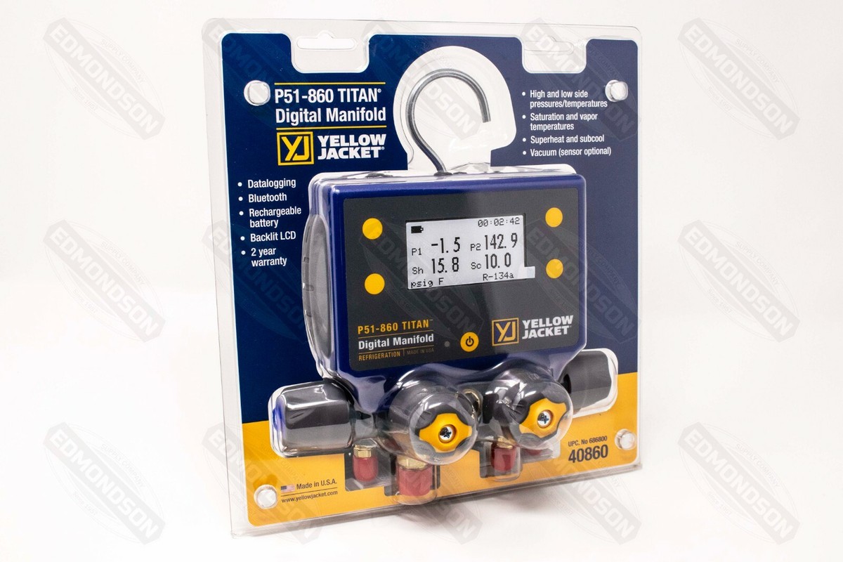 Yellow Jacket 40860 P51-860 Titan Digital Manifold