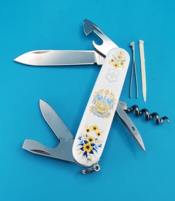 Victorinox Spartan White with Yellow Flowers & Blossom Swiss Army Knife! NEW!