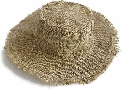 Hemp Wide Brim Sun Hat Eco-Friendly Boho Summer Beach Festival M/L/XXL Plus Size