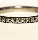 New 14k white gold .19ct SI2 H diamond wedding band ring 2.3g estate vintage — photo 2