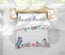 3D Butterfly Dragonfly Birds Quilt Cover Set Duvet Cover Bedding Pillowcases