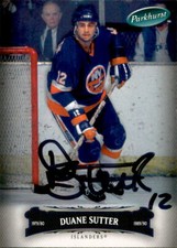 Duane Sutter Signed Auto 2006-07 Parkhurst card New York Islanders