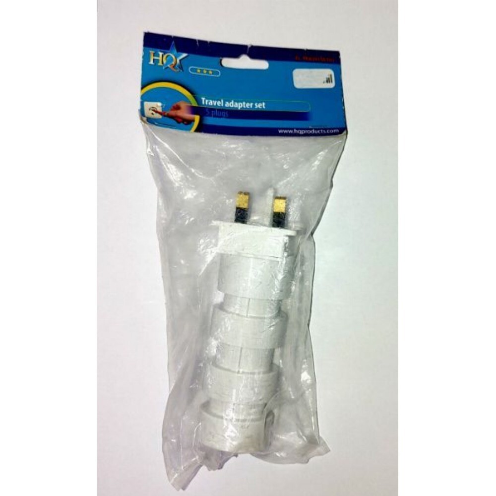 Conjunto De Adaptadores Bolsas de Viaje Con 5 Conectores 220V 16A Blancos