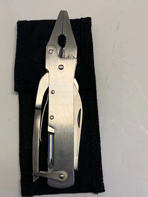 Multi Tool Unknown Brand Stainless, Pliers, Knives, Saw, File, Scrw Drivers READ