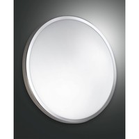 Deckenleuchte Plaza, IP41, Ø 40Cm, E27, Mit Bajonettverschluss, Glas Weiß, Chrom