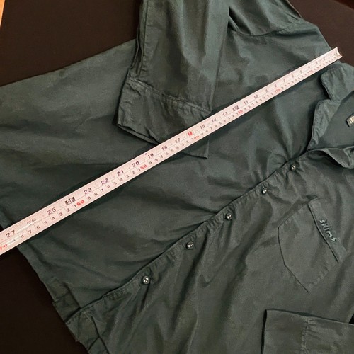 ~ SKIMS Lg Sleep Shirt* Unisex Cotton Pajama Dark Green Button Lounge Nightshirt - Picture 6 of 13