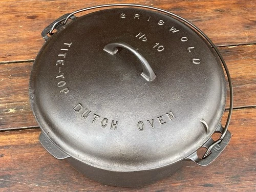 Griswold Cast Iron #10 Fully Marked Dutch Oven