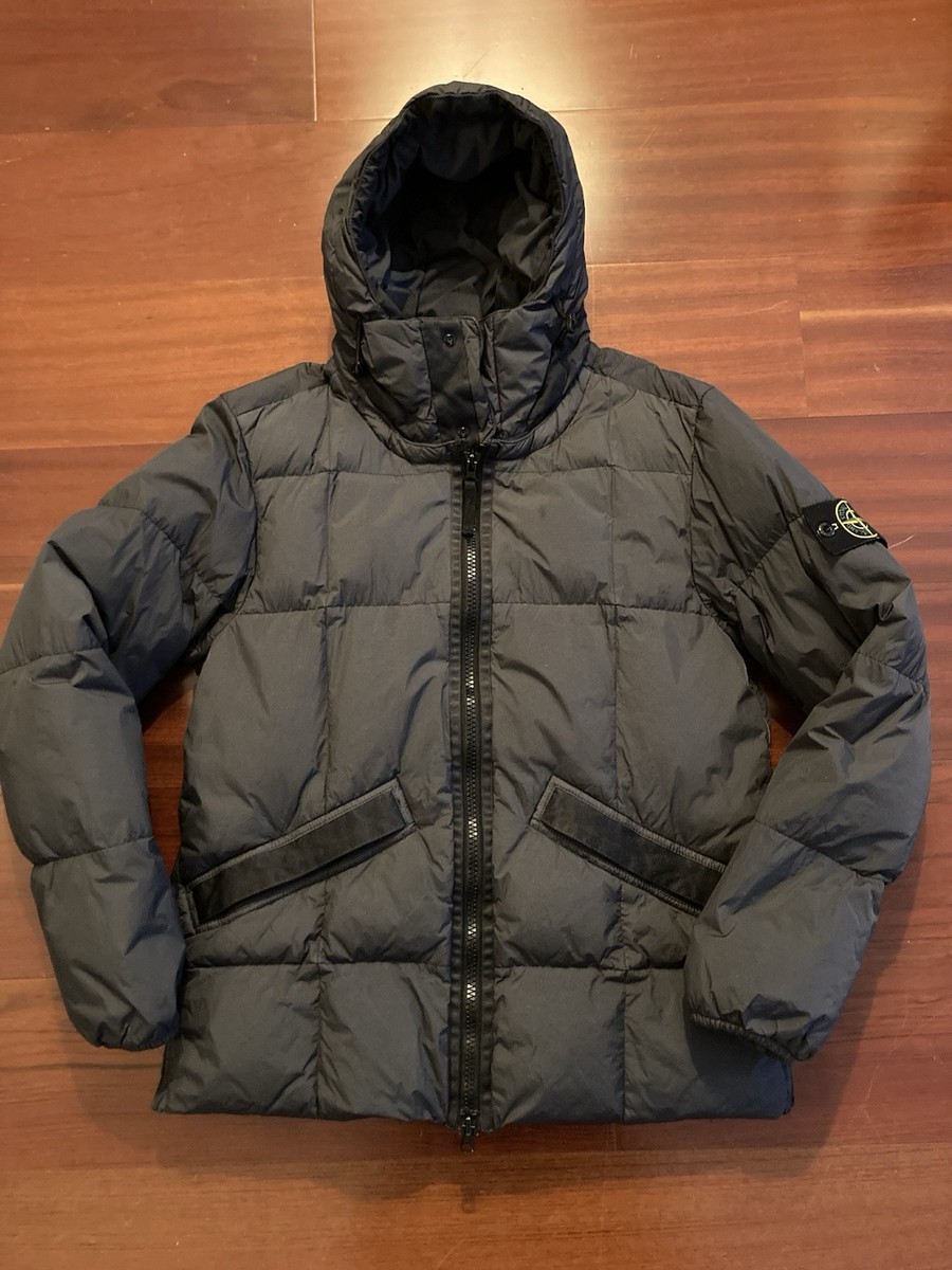 STONE ISLAND Garment Dyed Crinkle Reps NY Hooded Down Jacket