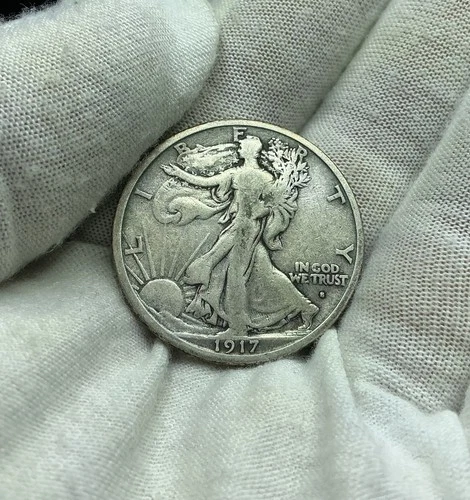 1917-s Walking Liberty Half.  Obverse.  Fine.  O398