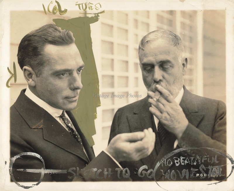 1921 Sir Gilbert Parker Stanlaws Portrait Smoking Photo 8X10