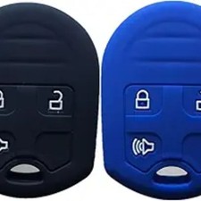 Key Fob Cover: 3 Buttons Key Fob Case Protector Fit for 2004 to 2016 Models Bla