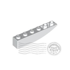 1x LEGO 42023 Slope Curved Inverted 6x1 White 4160403