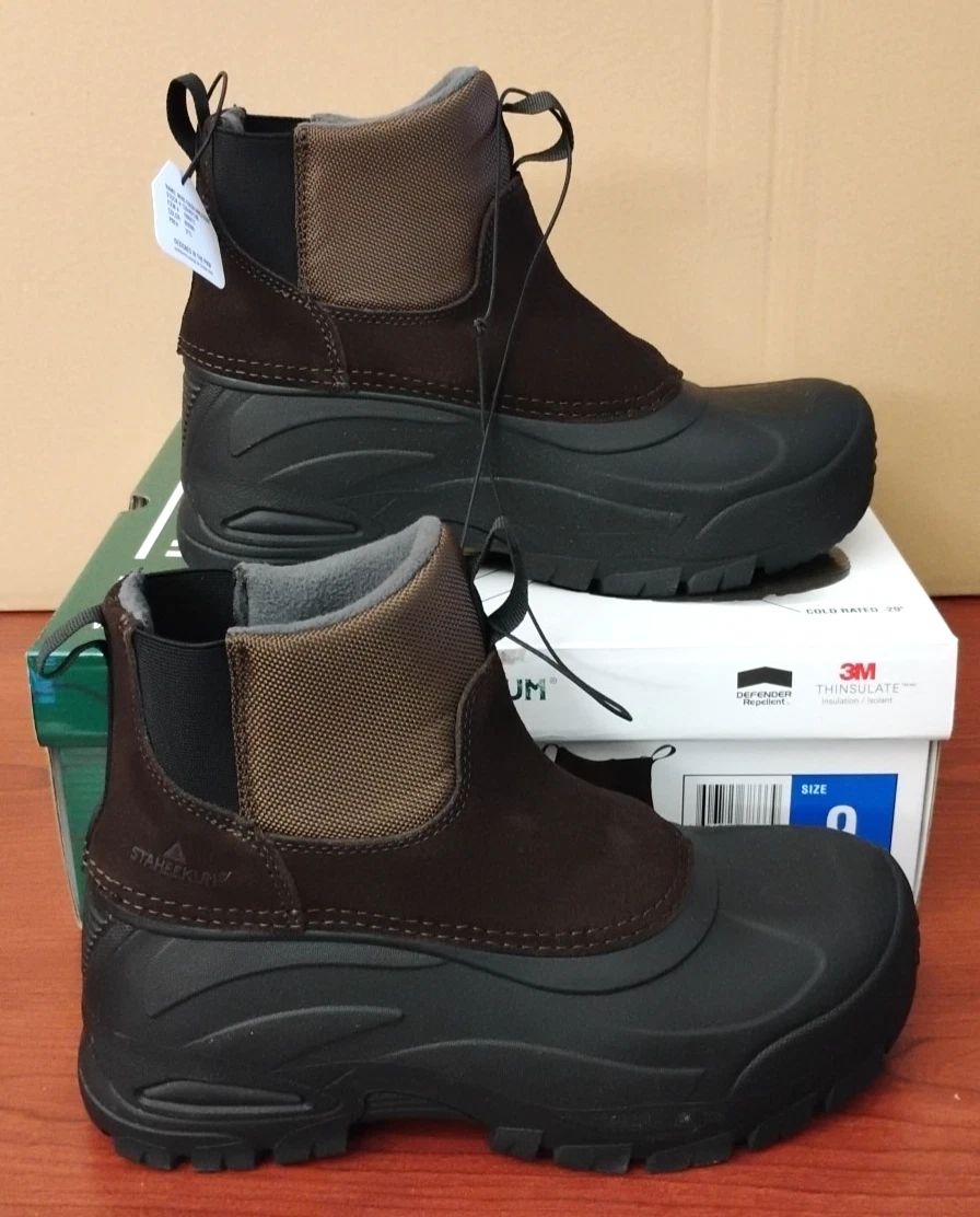 Staheekum Yukon Winter Boots Brown Thinsulate Waterproof Memory Foam Men's 9 M