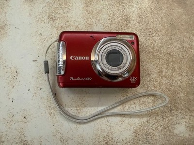 Canon PowerShot A480 10.0MP Digital Camera - Red