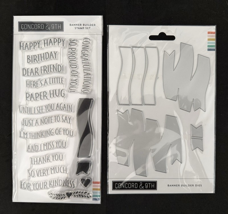 CONCORD & 9TH - BANNER BUILDER stamp set & coordinating dies - NIP!
