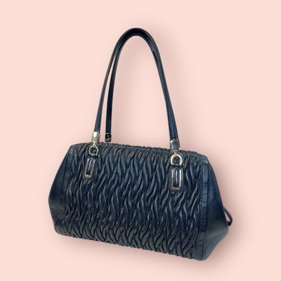 COACH マディソン ギャザー ツイスト マデリン サッチェル 25982 COACH Y2K Vintage Madison Gathered Twist Small Madeline Leather