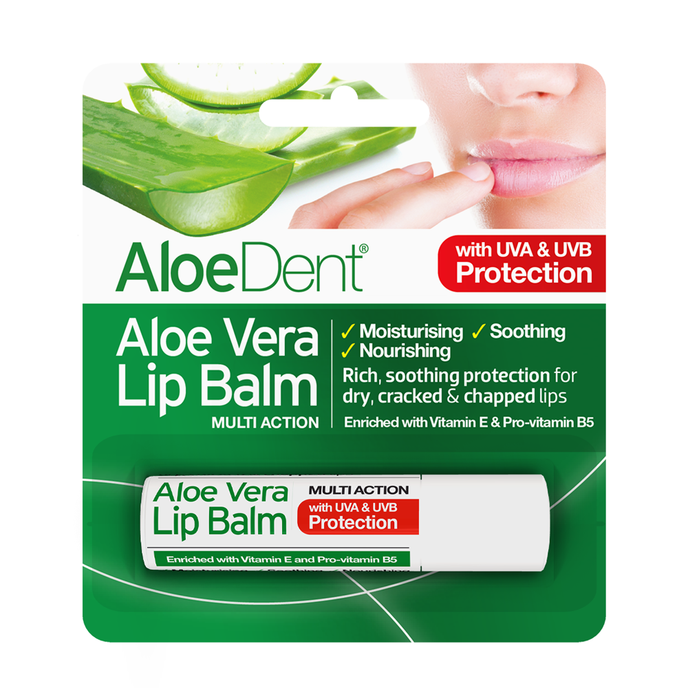 Aloe Dent Aloe Vera Lip Balm 4g Natural Moisturising Lip Care