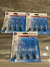12 GE 60w Decorative B Multi Candelabra Base Bulbs 3 Pkg Sets Lot Of 3