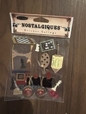 3 Packs Vintage Unopened Jolee  s Boutique Sticker Collage Nostalgiques Trains