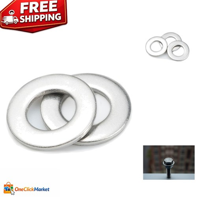 #ad High Quality M6 Stainless Steel Flat Washers 100 Pack for All Applications $12.59