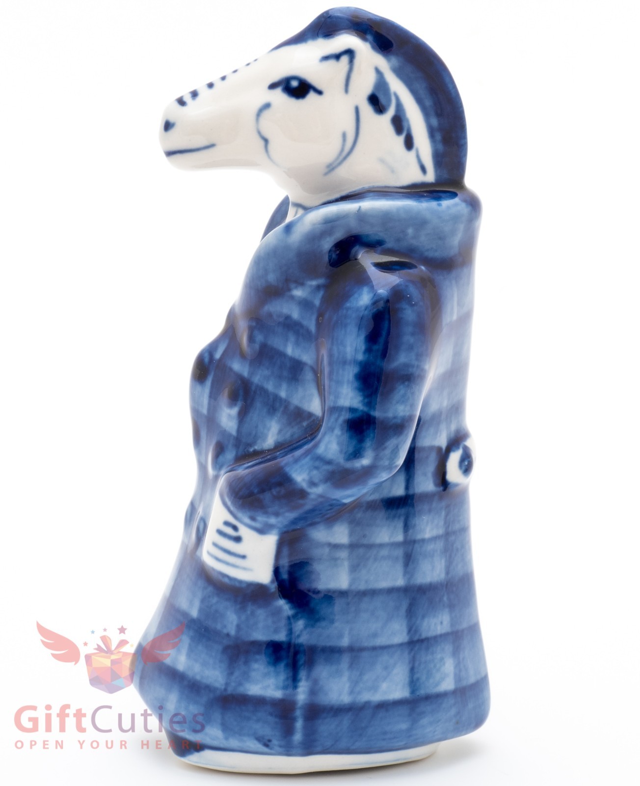 Russian Porcelain Gzhel Figurine of Horse in a coat Конь в пальто Symbol 2026