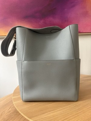 Celine Seau Sangle Tasche Grau
