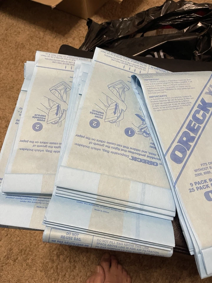 Oreck XL PK800025 Upright Disposable Commercial Vacuum Cleaner Lot Blue 25 Bags - Image 3 of 3
