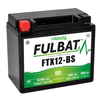 Batterie moto GEL FTX12-BS GEL /YTX12-BS FULBAT SLA Etanche 10.5AH - Photo 1/2