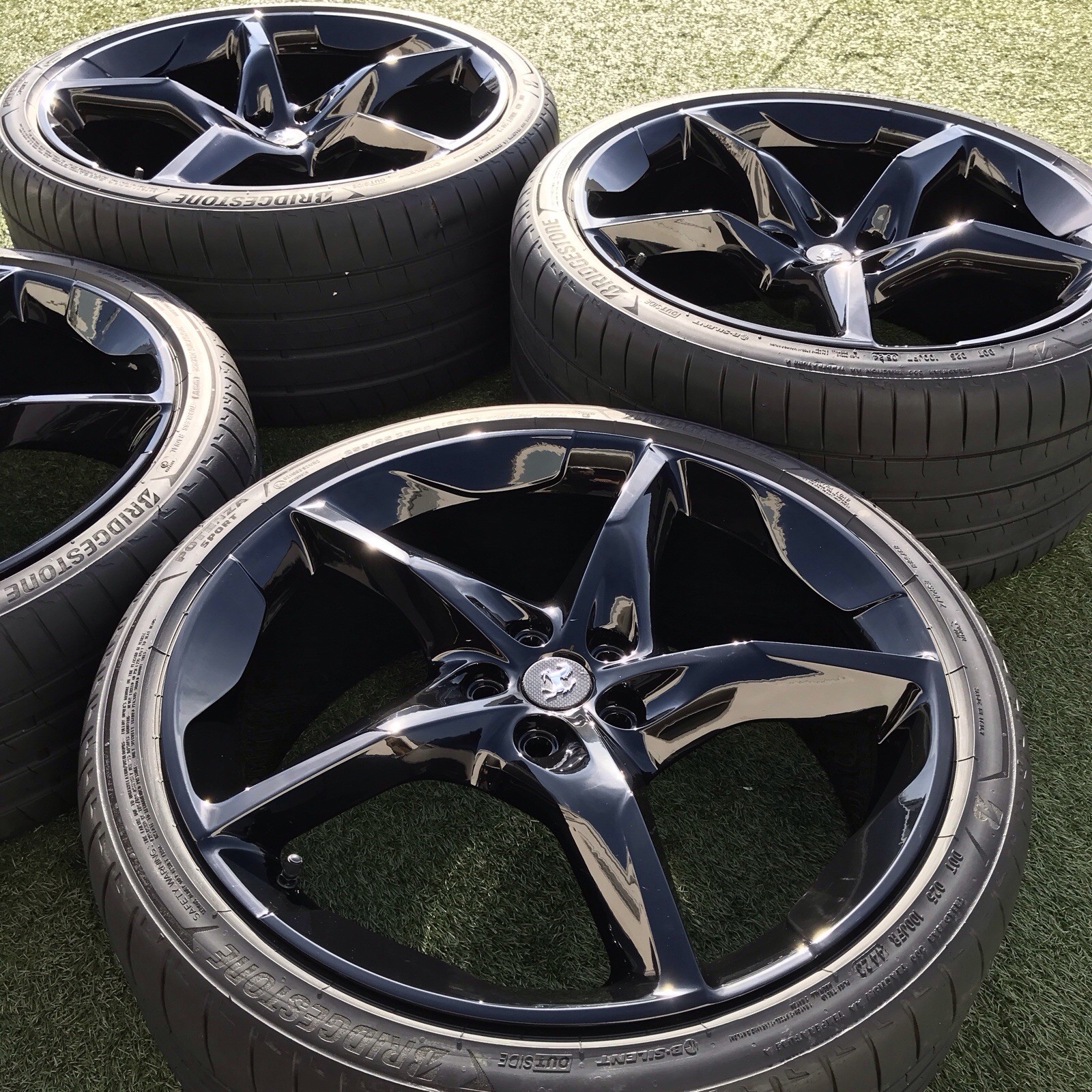 22 23 FERRARI PUROSANGUE RIMS TIRES OEM GENUINE TIRES TPMS BLACK
