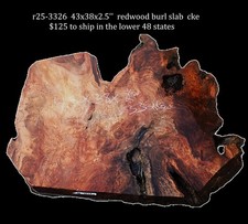 Redwood Burl  DIY  River Table  Live Edge  R25-3326