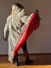 Fame zorro Grisfuchs Canadian fox lis mantello coat manto  M L 40 42 46 毛皮 48 50