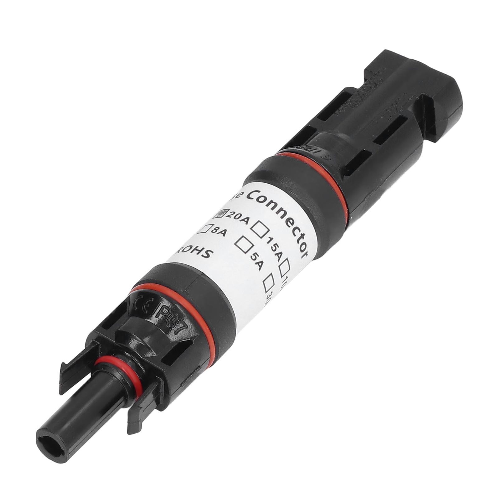 Solar PV Fuse Holder PPO Brass Photovoltaic Connector with Self Locking System